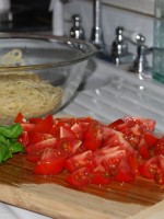 Fresh ingredients really make the difference in this Pasta with Tomato & Basil dish.