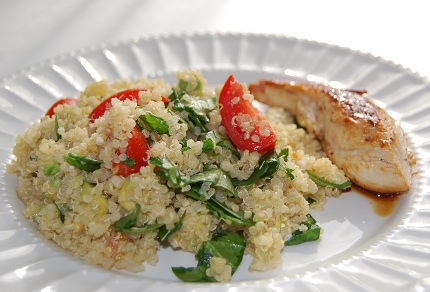 Quinoa Salad with Pan Seared Chicken